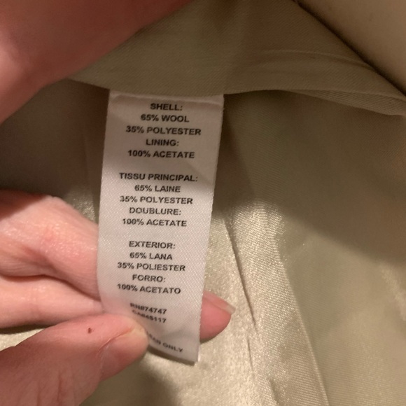 Off white pea coat. XL - Picture 3 of 7